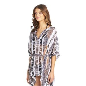* Diane Von Furstenberg 100% Silk Lima Snake Kaftan Tunic Size P (Small)